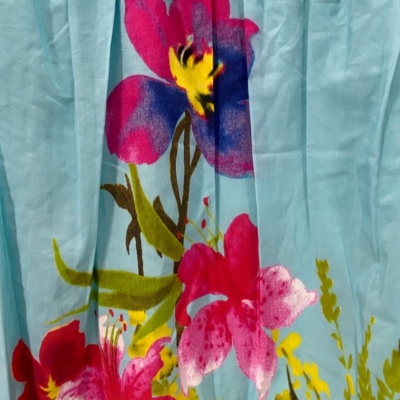 J.PETERMAN PARIS ROMANTIC SILK BLEND FLORAL DRESS - Picture 8 of 11